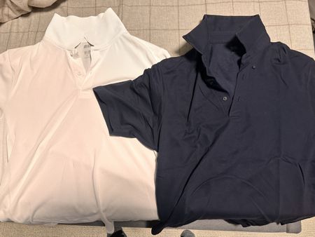 Uniqlo Polo Shirts (2) - White & Navy - Men's Medium