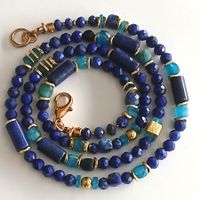Lapislazuli Collier – Unikat Halskette / Wickelarmband