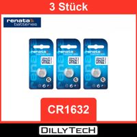 Renata CR1632 Lithium Knopfzellenbatterie - 3 Stk.