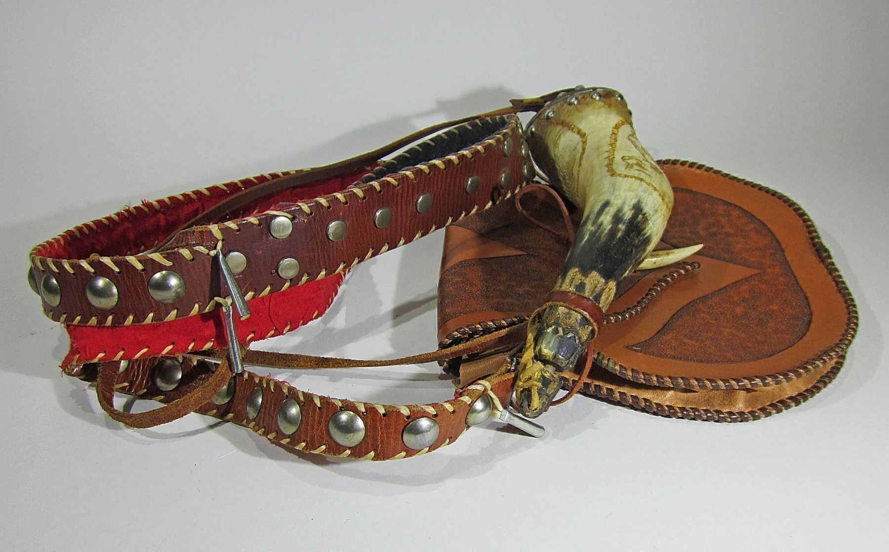 Borse: Jagdtasche mit Pulverhorn – Usato da Bäretswil venduto da robsonantik 8