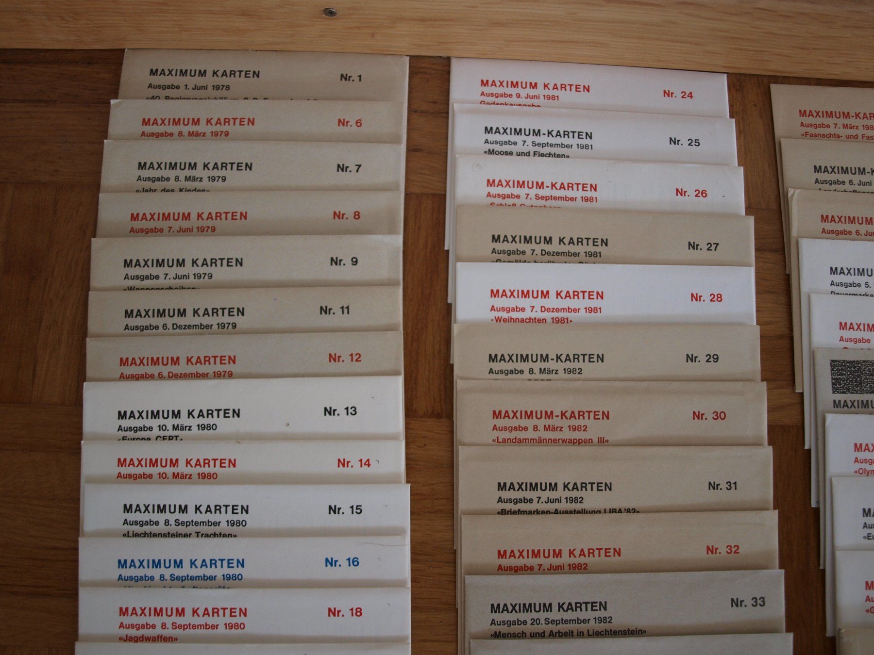 Alle Briefmarken: MAXIMUM-KARTEN Lichtenstein    siehe Bilder – Gebraucht aus Aarau von Marcele0 1