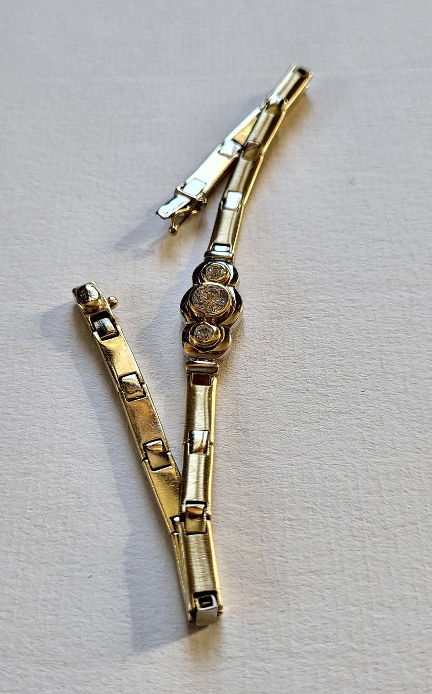 Armbänder & -reifen: Gold 585 Massiv Armband Mit Steine – Gebraucht aus Wald ZH von Aniade 8