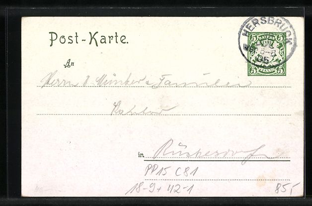 Entiers postaux: Litho Ganzsache Bayern PP15C81: Hersbruc – D'occasion à Berlin par bartko-reher 1