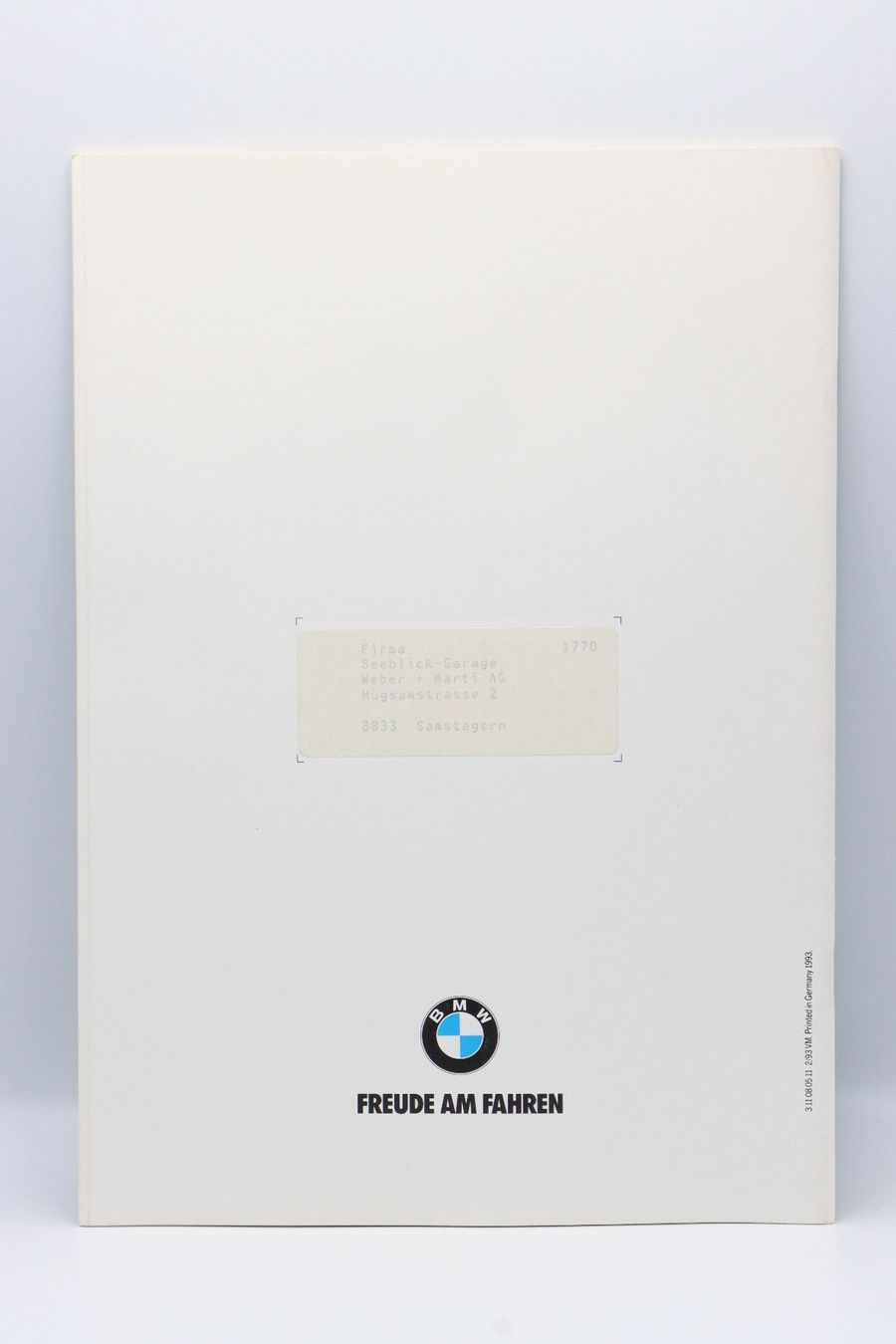 BMW Dokumente: BMW 8er Coupes 1993 Prospekt – Gebraucht aus Bühl b.Aarberg von Collectorpassions 1