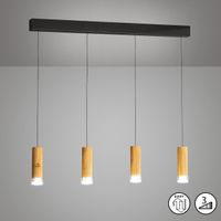 LED Pendelleuchte, Eiche, 100 cm x 7 cm