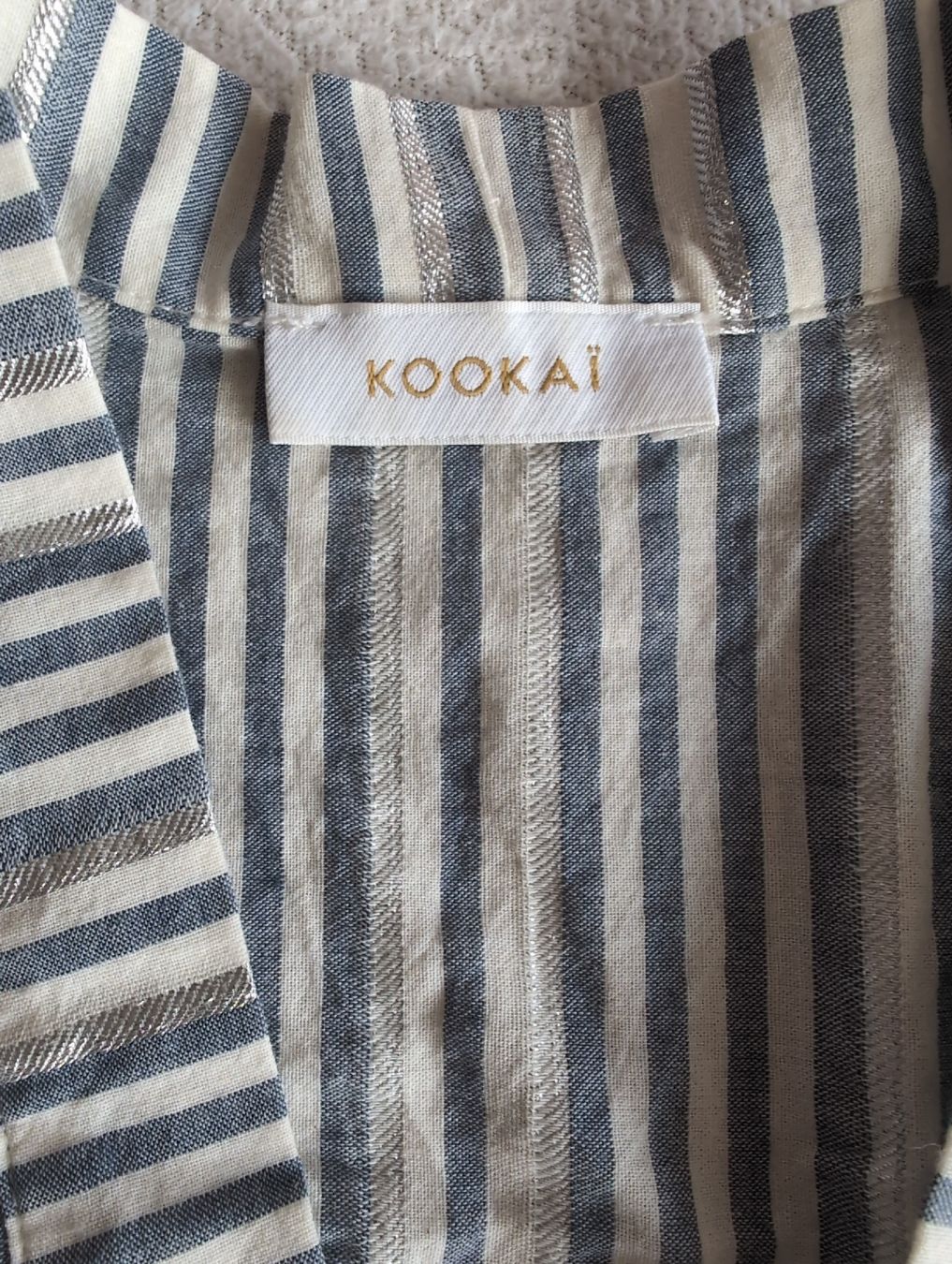 Kookai Blusen: Kookai Striped Metallic Top - Size 34 - Great Condition! – Gebraucht aus Glis von livespringly 1