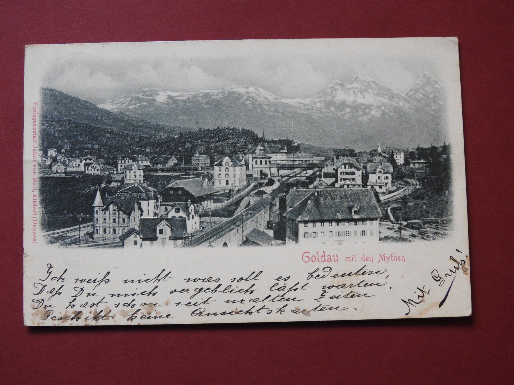 Cartoline postali: Goldau mit Mythen – Usato da Rain venduto da 999-800-K