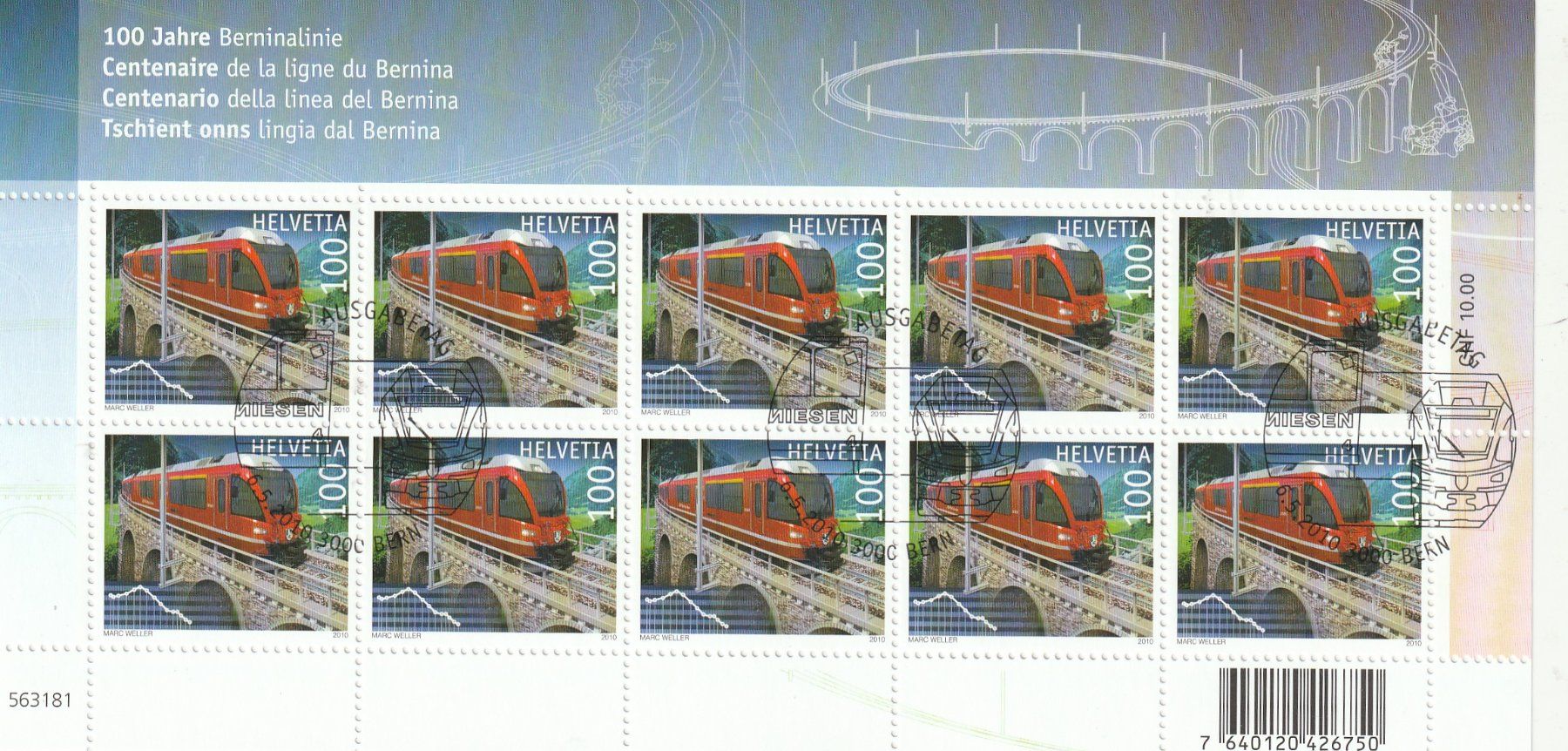 Tutti i francobolli: CH Briefmarken Lot Kleinbogen gestempelt 2010 – Usato da Rupperswil venduto da Ema10 3