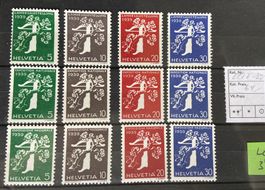 Lot Freimarken  1939 Landesausstellung