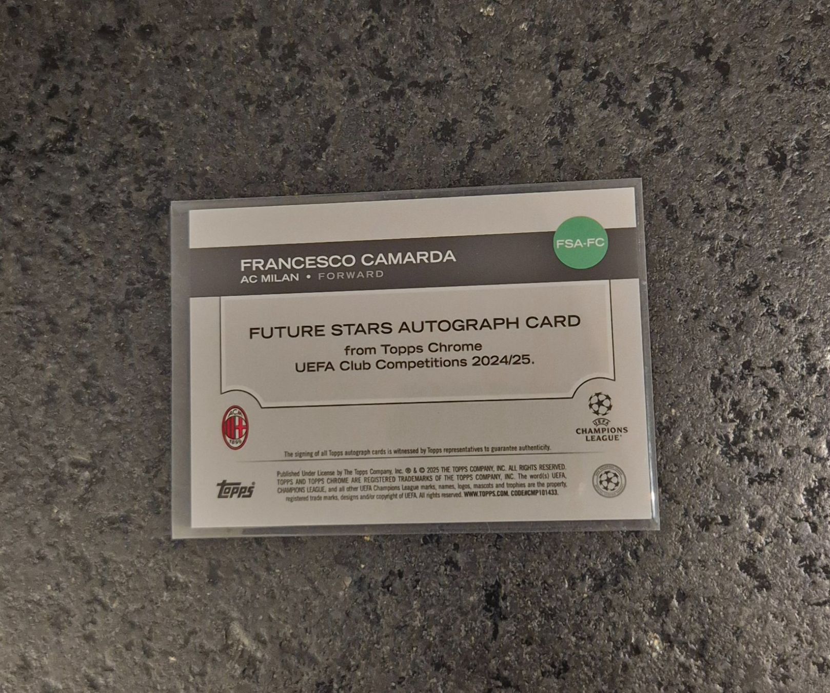 Topps Carte collezionabili: Francesco Camarda /250 Autogramm - AC Milan - Topps – Nuovo (secondo la descrizione) da Burg AG venduto da Danoe 1