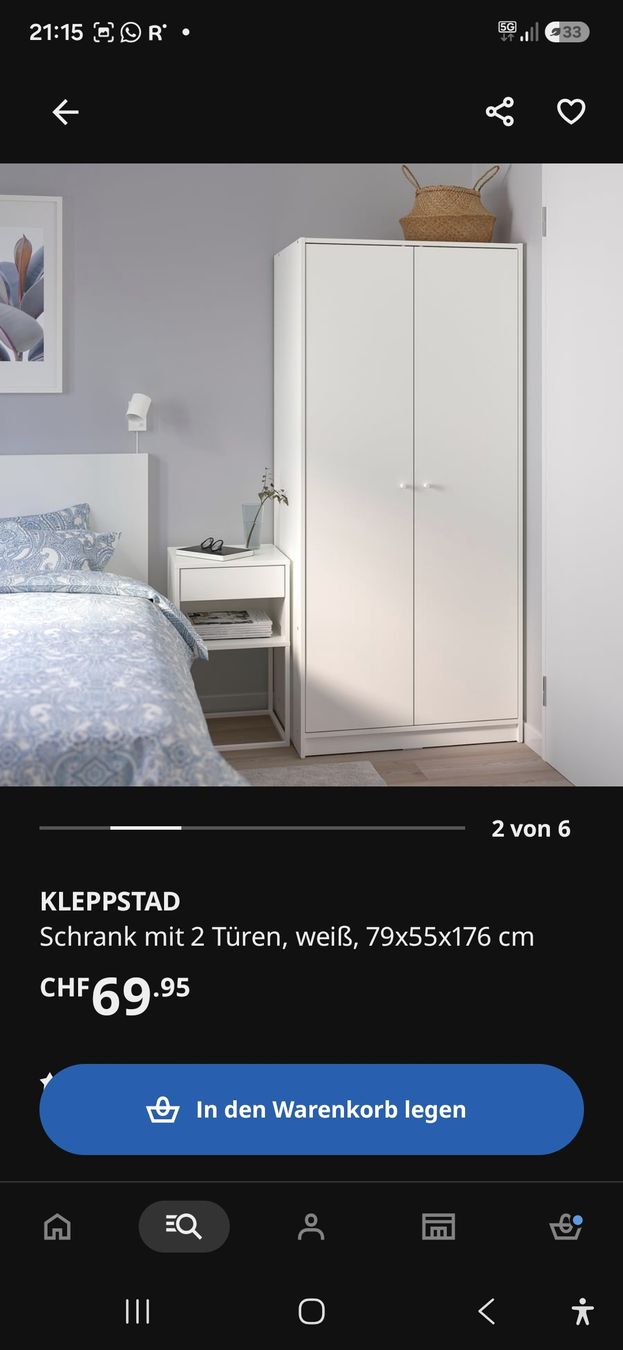 Ikea Armoires: Kleppstad - Schrank von IKEA – D'occasion à Ennetmoos par Negi5 1