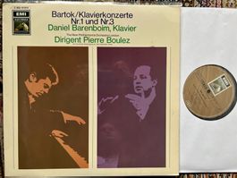 Bartok Klavierkonzerte Nr.1&3  Barenboim • LP ♪ GEWASCHEN ♪
