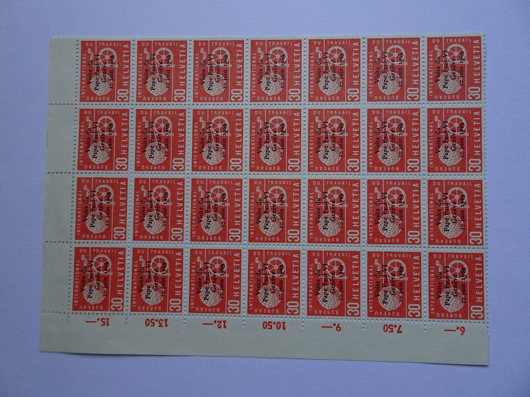 Tous les timbres: BIT 1969** – Neuf (Voir description) à Aadorf par Chnorli-Furz
