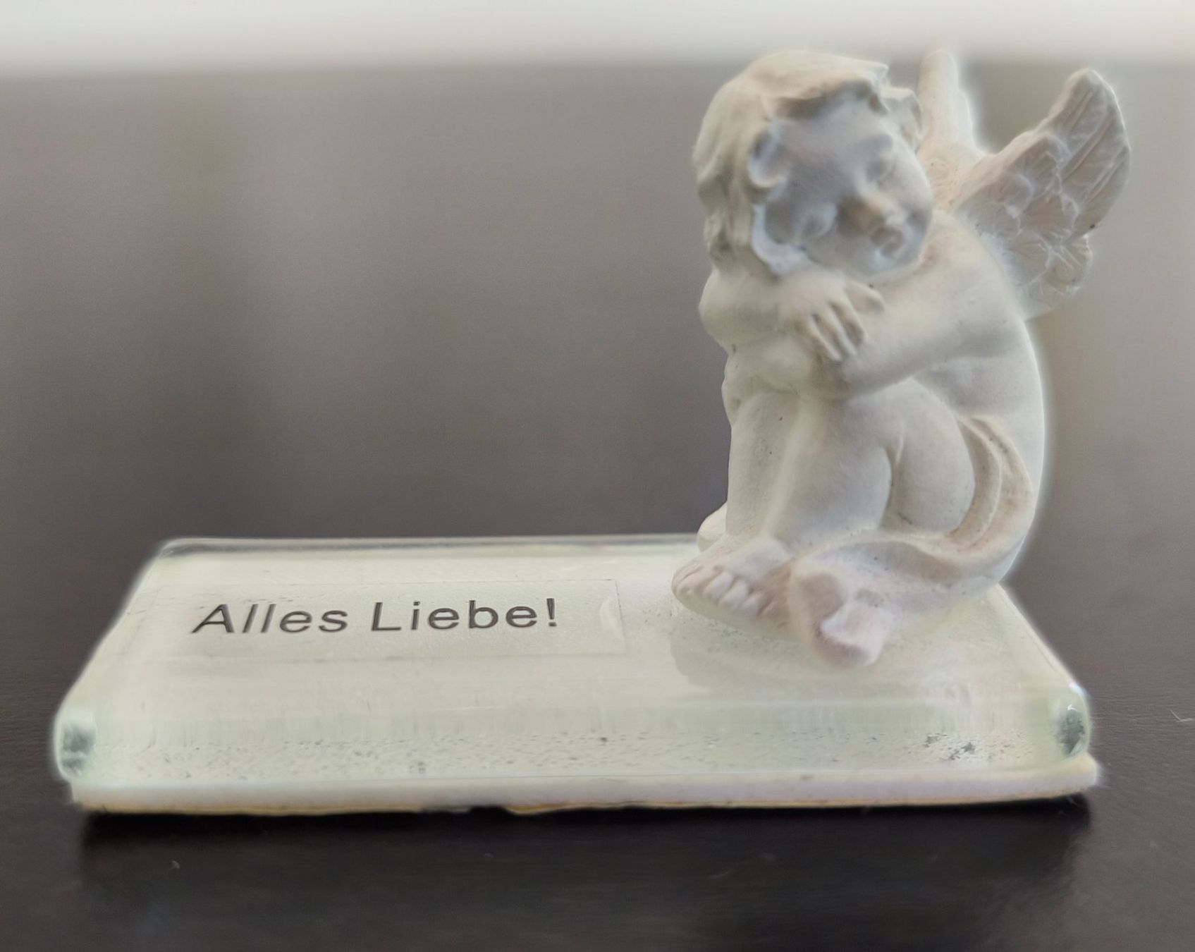 Statuette: Engel-Figur mit "Alles Liebe!"-Botschaft, Zustand Top! – Usato da St. Gallen venduto da Arti24 1