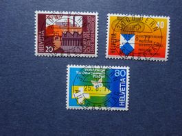 1977 Z-Nr. 591 - 593 ET-Voll sauber mit Gummi**