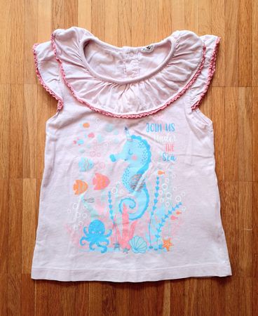 🩷🪼Süsses rosa Shirt mit Meeresmotiven Gr. 98, Top-Zustand!
