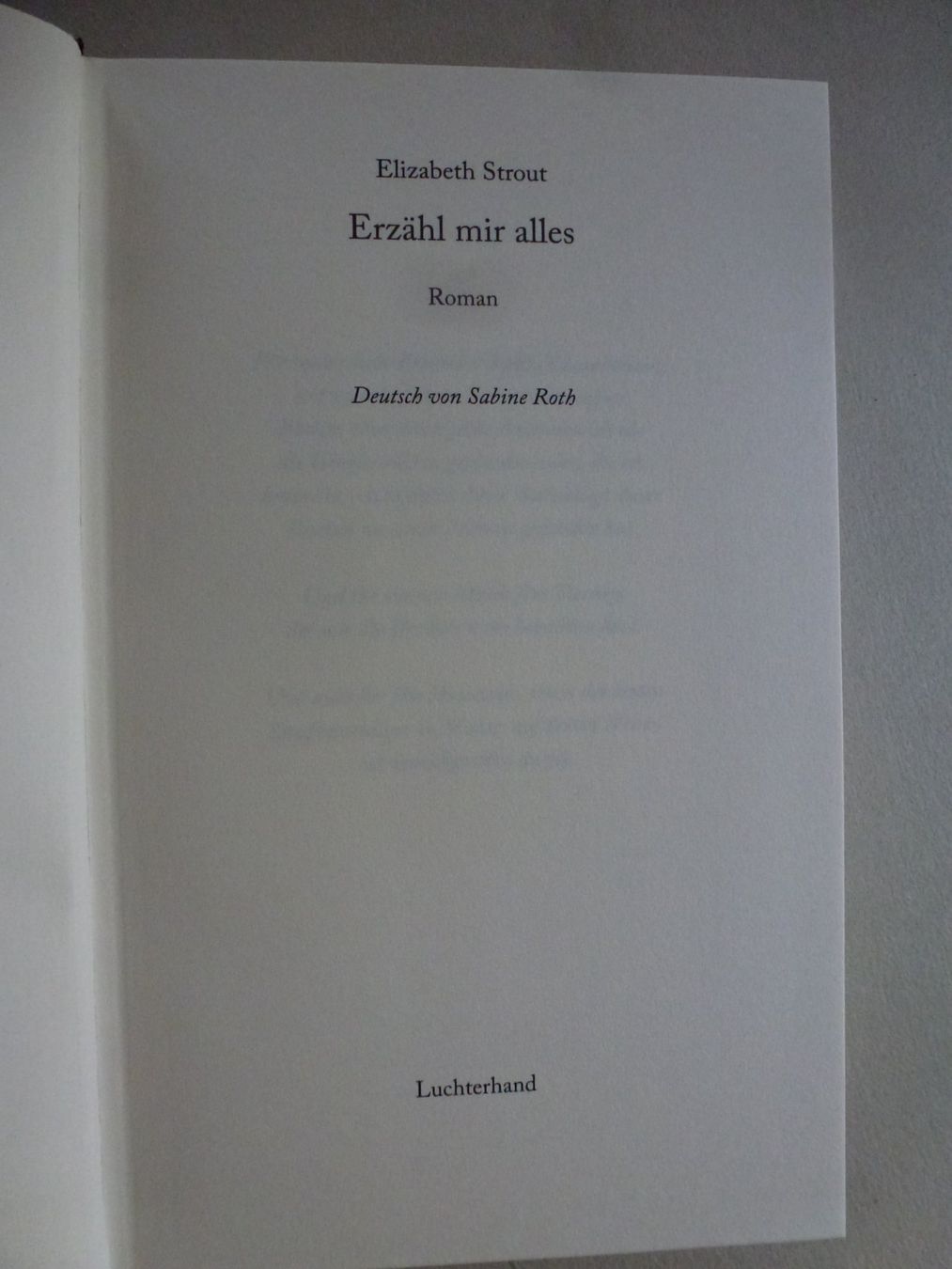 Libri: Erzähl mir alles - Elizabeth Strout – Nuovo (secondo la descrizione) da Mühlrüti venduto da Dadadachs 3