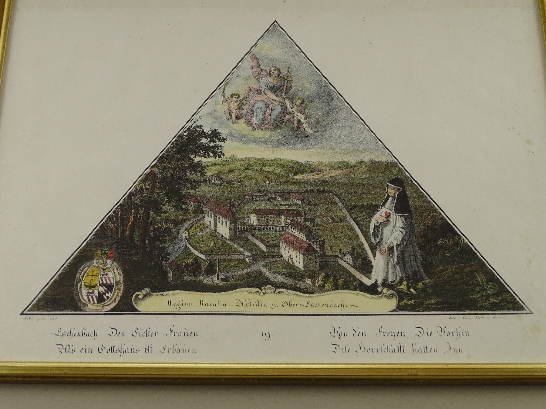Incisioni: OBER-ESCHENBACH, LITHOGRAPHIE UM 1828 – Usato da Grüningen venduto da Kartensammler 2
