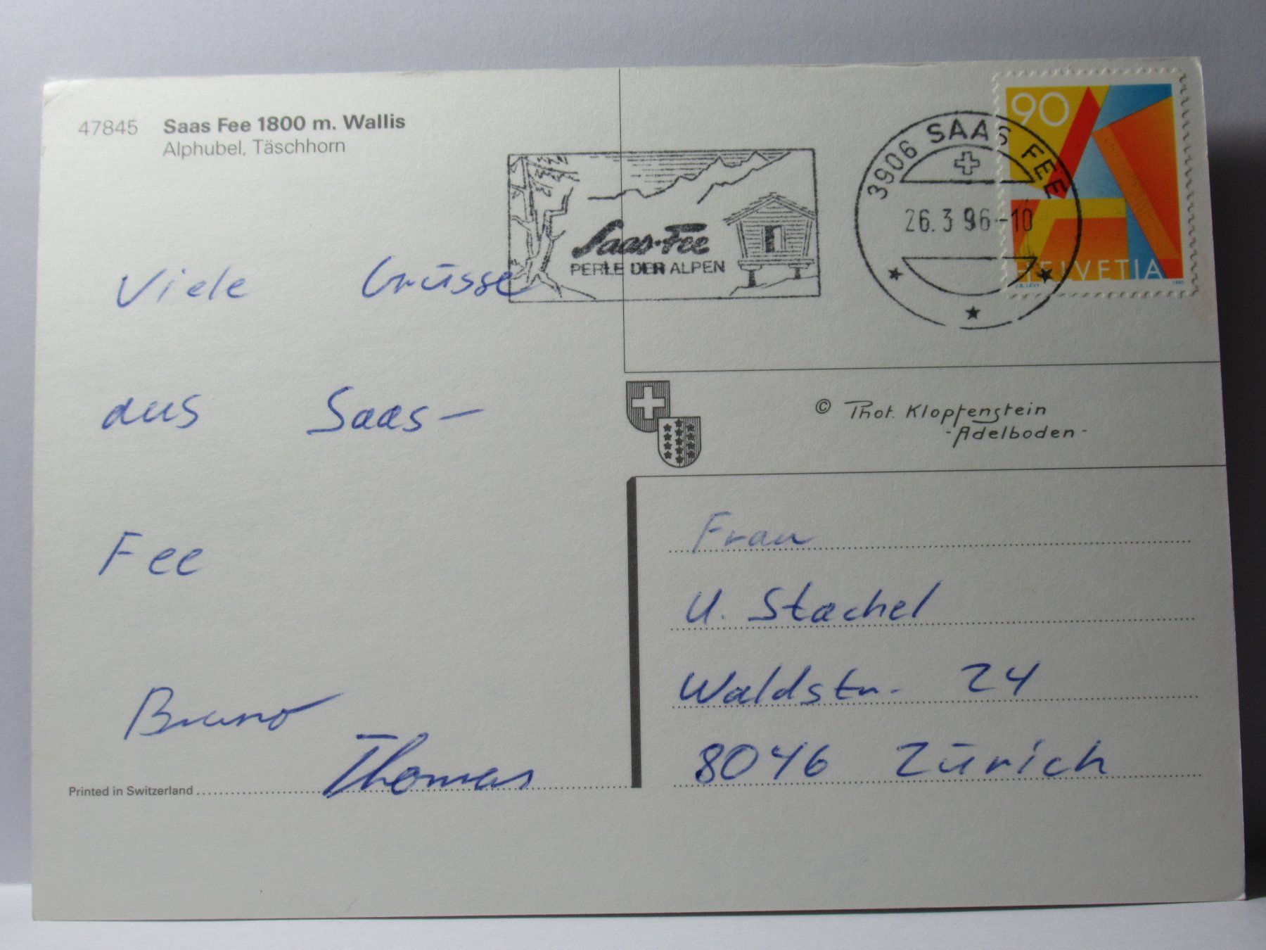 Cartes postales: Saas - Fee – D'occasion à Grenchen par frechri 1