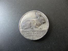 Medaille Gewidmet Schweizer Holländer Kaninchen Züchter Klub