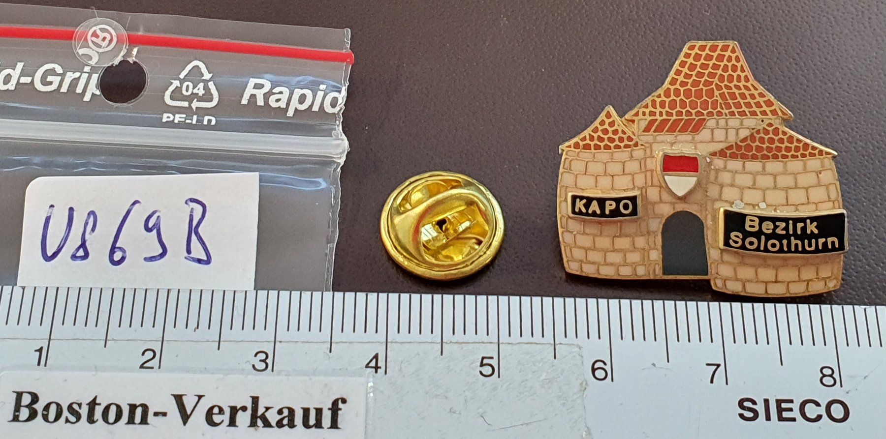 Plaketten & Abzeichen: U869B - Pin KAPO Bezirk Solothurn Kantonspolizei / Baseltor – Gebraucht aus Reinach BL von Boston-Verkauf 3