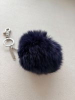 Bijou de Sac Oakwood Pompon bleu marine Neuf avec étiquette