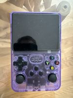 Console de jeu portable transparente violette, 64 Go
