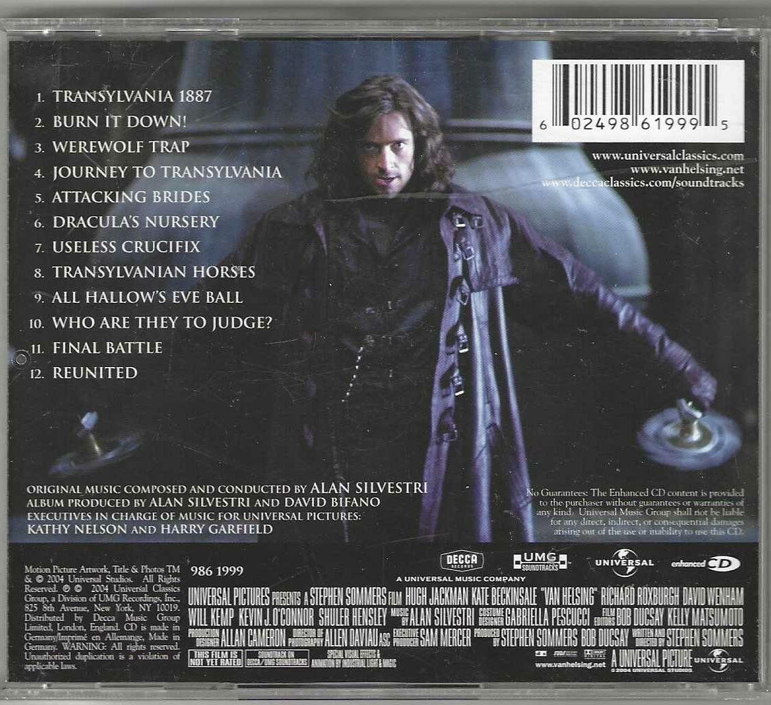CD: Alan Silvestri - Van Helsing – Usato da Genève venduto da CDLPBookS 1