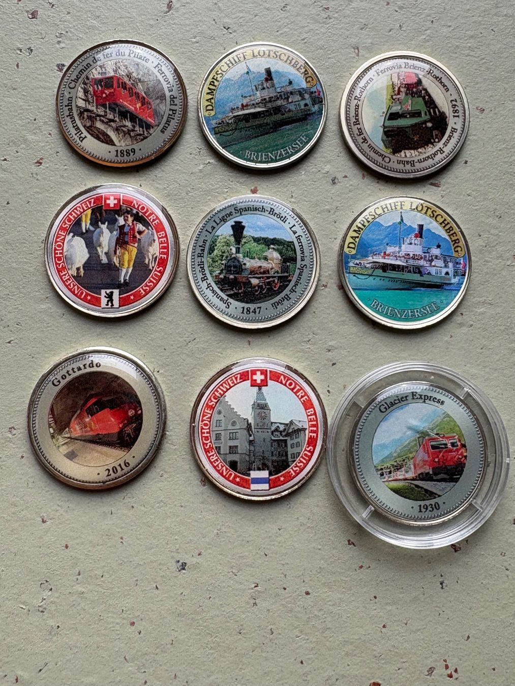 Medaillen: 9x Medailles Schweiz – Gebraucht aus Zürich von mysilvercoin