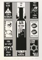 Artwine 18, Jürg Widmer, Siebdruck Wein, Vino, Wine