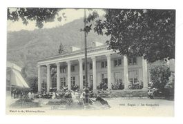 uralt Bad Ragaz Kursaal Karte/Casino viele Leute im Kurgarte