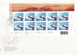 100 JAHRE SCHWEIZER LUFTWAFFE BOGEN BELEG AUSGABETAG - BR110