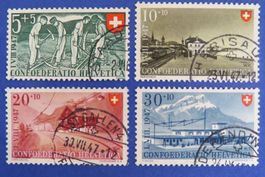 Serie Pro Patria Nr.B34-37 1947 gestempelt - SBK: 30.-.
