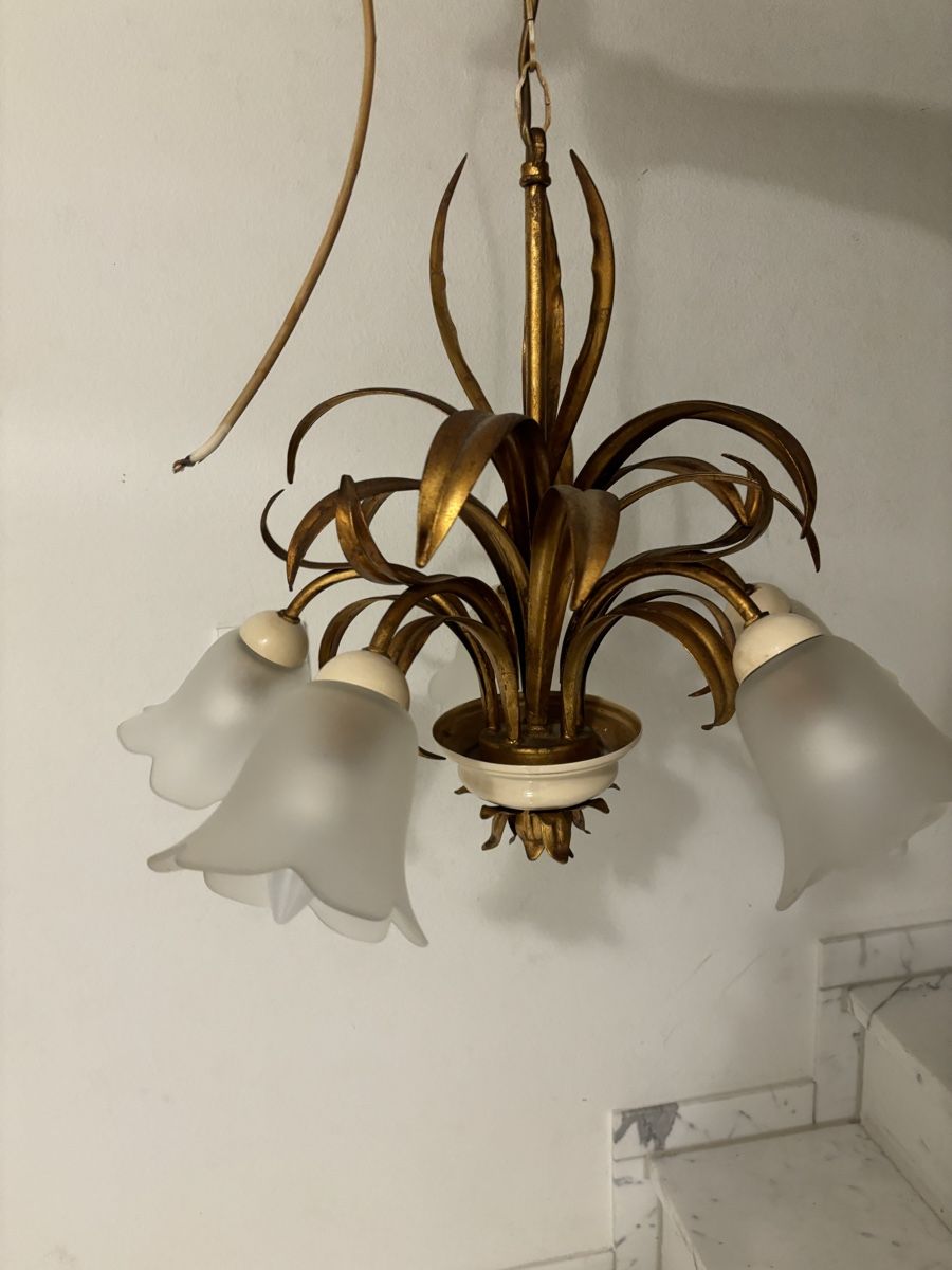 Lampadari & plafoniere: Hängelampe mit Blumenkelchen  und Blättern – Usato da Kriens venduto da Mollinos