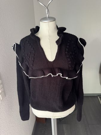 Strickpullover Damen schwarz Grösse ONE SIZE guter Zustand