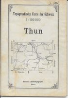 Topographische Karte (Dufour) THUN 1912  (Karte A)