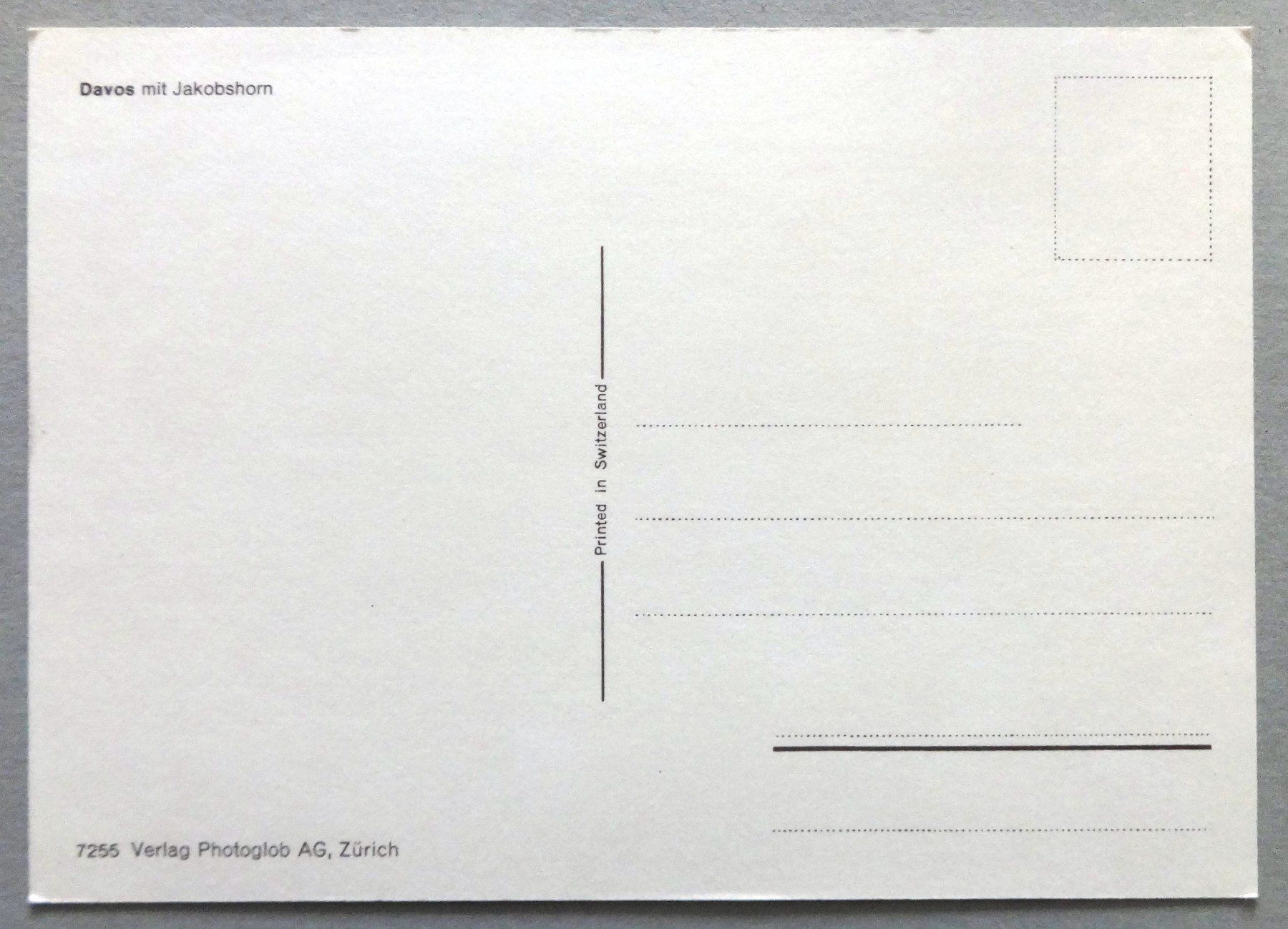 Cartoline postali: Davos mit Jakobshorn – Usato da Fétigny venduto da Billy2miny 1