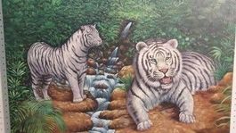 Ducret "Weisse Tiger" Gemälde