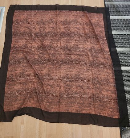 Foulard Passigatti motif serpent brun en polyester
