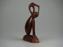 Abstrakte "Denkers" Holzskulptur 14"