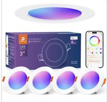 New Dusktec 4" LED Down Light 10W RGBW Smart Bulb 4 Pack