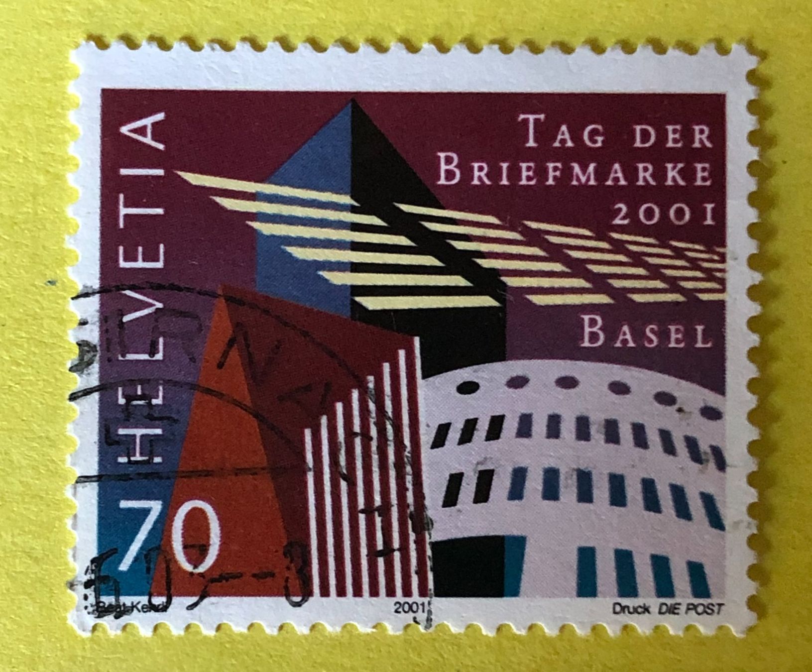 Tutti i francobolli: Nr.1038 GESTEMPELT Moderne Architektur in Basel 2001  – Usato da Aarau venduto da Billa007
