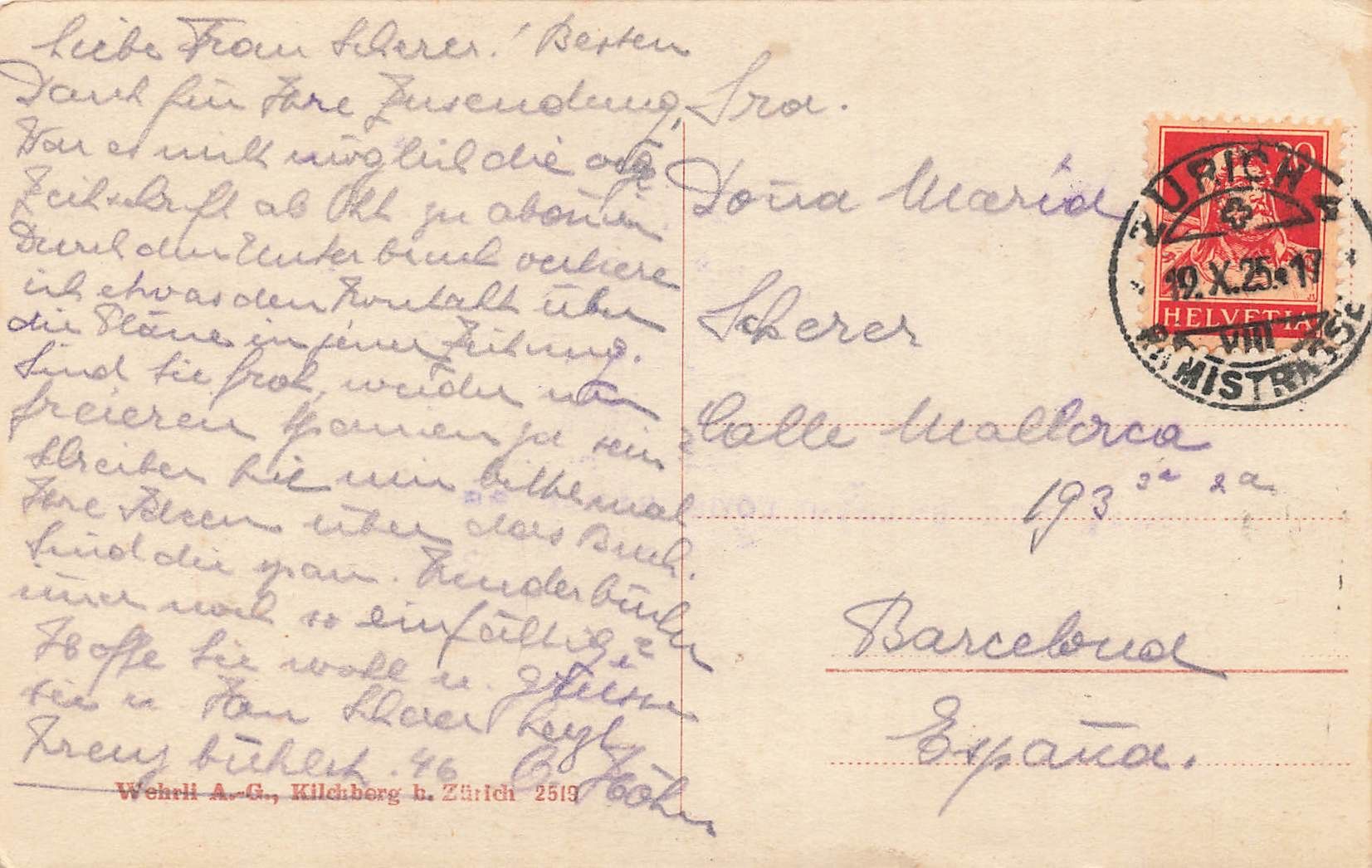Ansichtskarten: Das schweizerische landesmuseum Zurich – Gebraucht aus Biasca von Blenio71 1