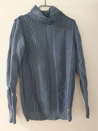 Pullover Salsa blau Grösse M mit Kragen 