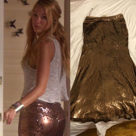 IRO Haute Hippie Gold Sequin Skirt (as seen in Gossip Girl)