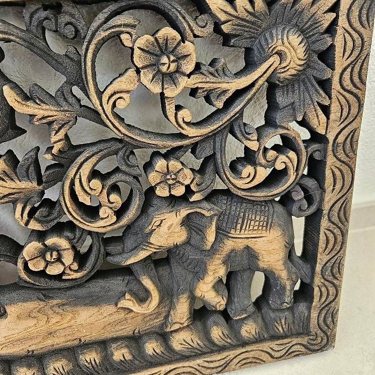 Poster & Bilder: 2 handgeschnitzte Wandbilder aus Thailand – Gebraucht aus Illighausen von Sonne_15 1