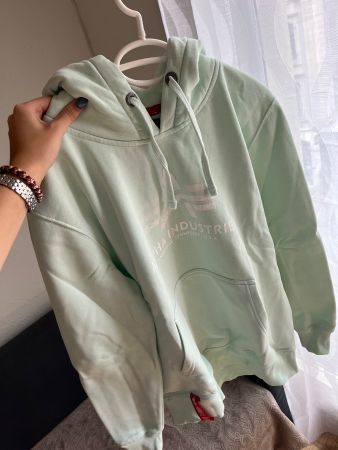 Sweat à capuche vert clair