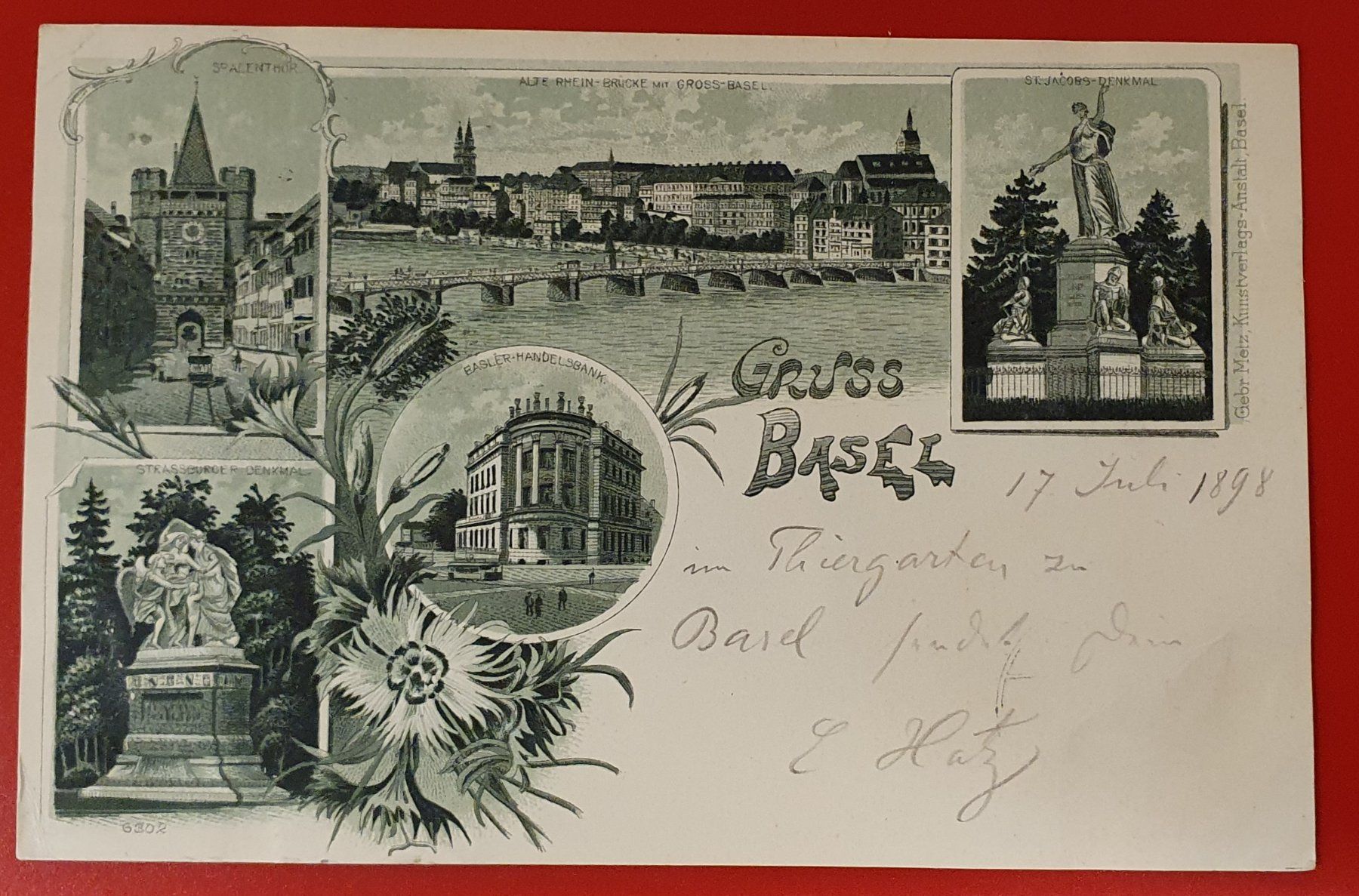 Cartoline postali: Gruss aus Basel 1898 – Usato da Kreuzlingen venduto da Rschweiz1