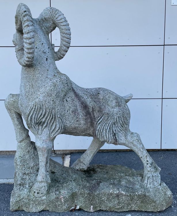 Grosse Steinbock Garten Skulptur aus Stein Kaufen auf Ricardo