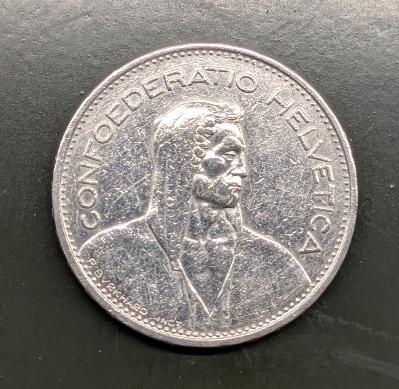 Tutti le monete: 5 Fr. CH 1937 Silber – Usato da Zetzwil venduto da Spitz70 1